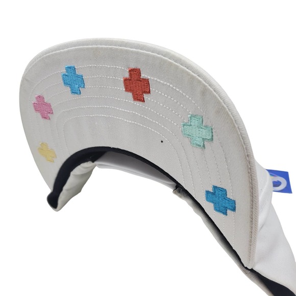 NEW Pink Dolphins P Logo Snapback Hat - White - Picture 4 of 4